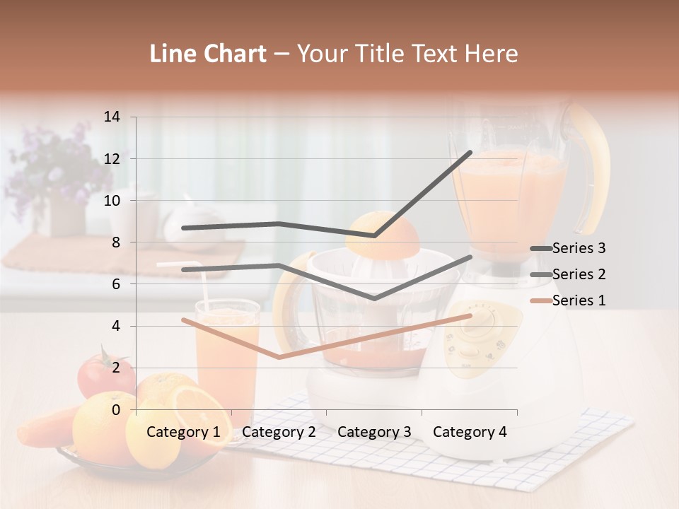 A White Blender Sitting On Top Of A Wooden Table PowerPoint Template