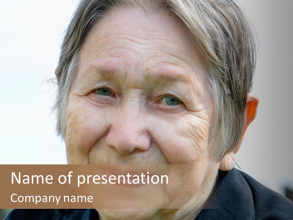 Woman Pensioner Age PowerPoint Template