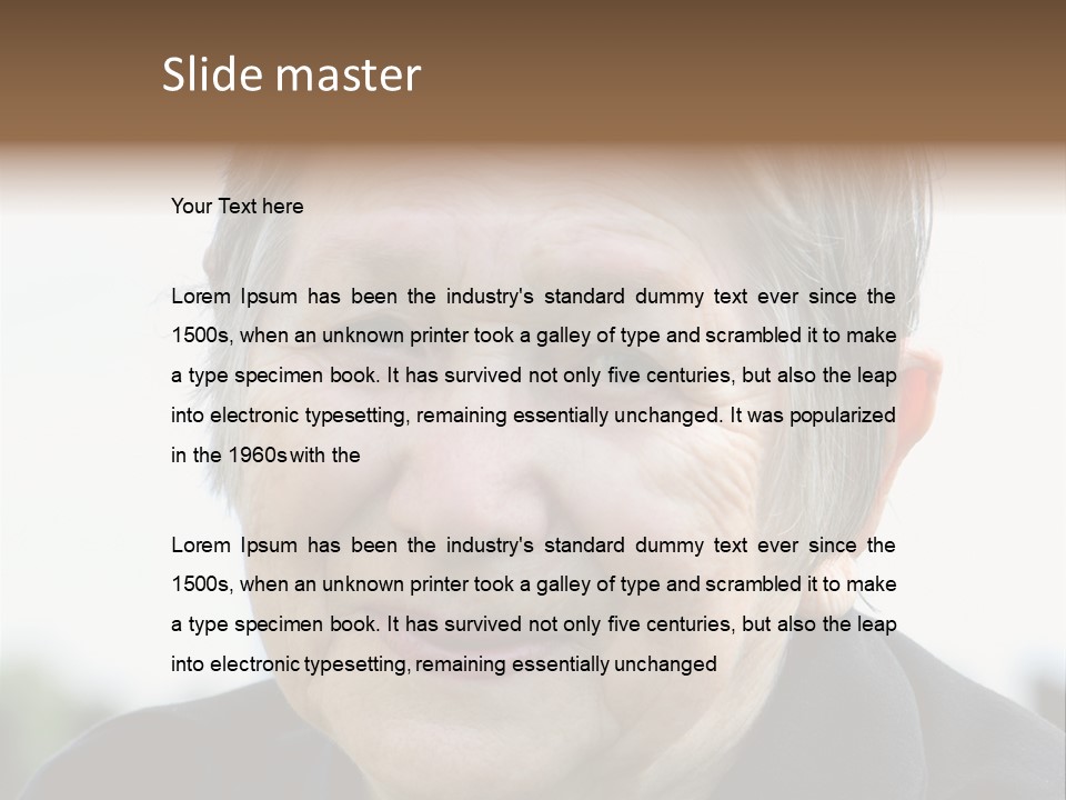 Woman Pensioner Age PowerPoint Template