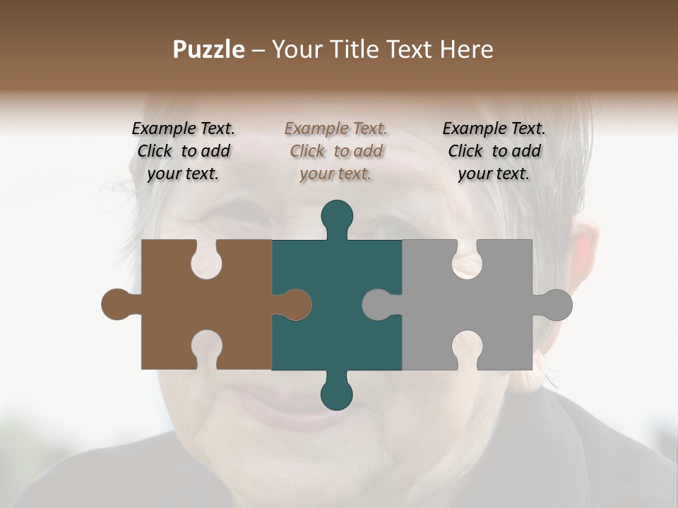 Woman Pensioner Age PowerPoint Template