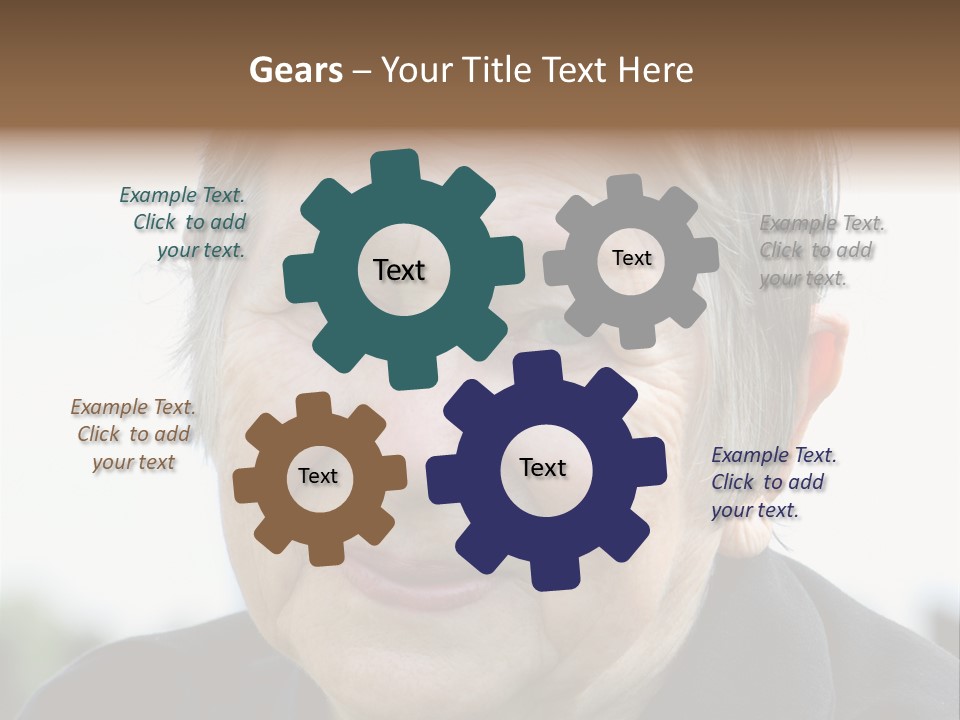 Woman Pensioner Age PowerPoint Template