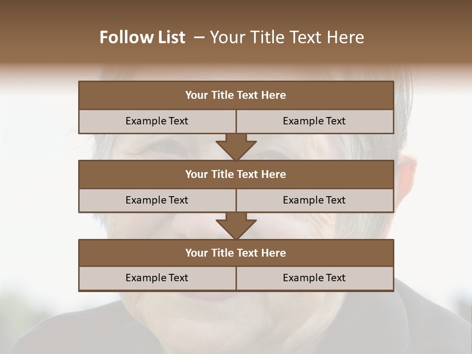 Woman Pensioner Age PowerPoint Template