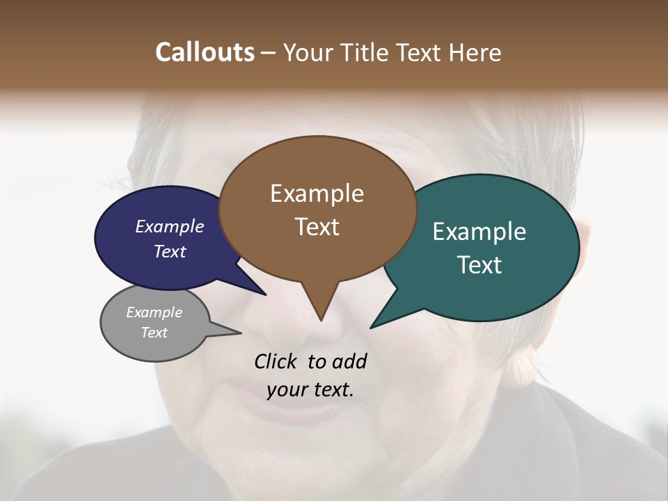 Woman Pensioner Age PowerPoint Template