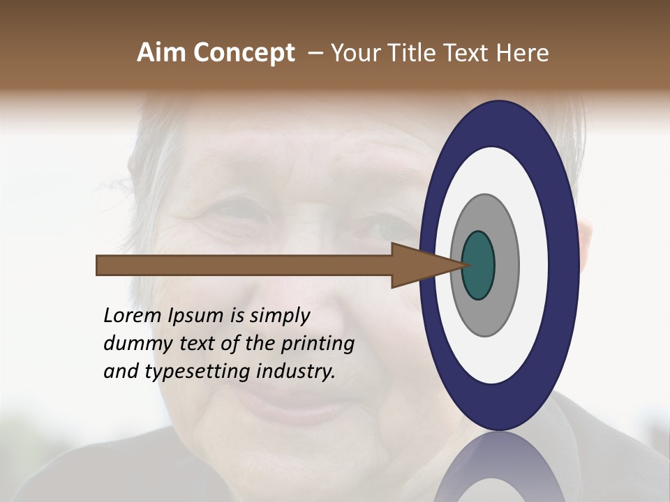 Woman Pensioner Age PowerPoint Template