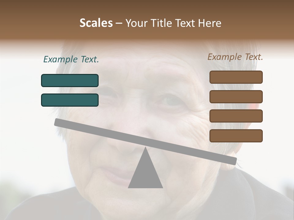 Woman Pensioner Age PowerPoint Template