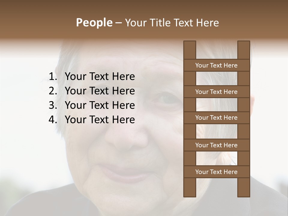 Woman Pensioner Age PowerPoint Template