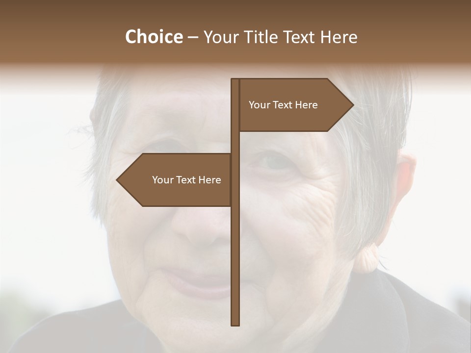 Woman Pensioner Age PowerPoint Template
