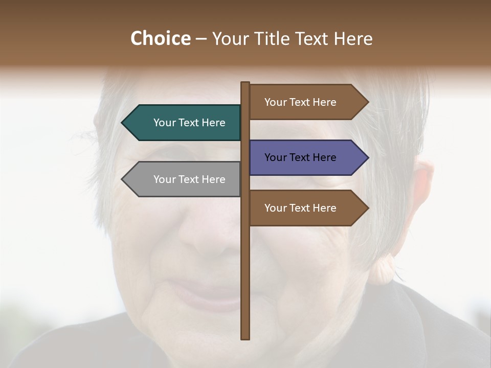 Woman Pensioner Age PowerPoint Template