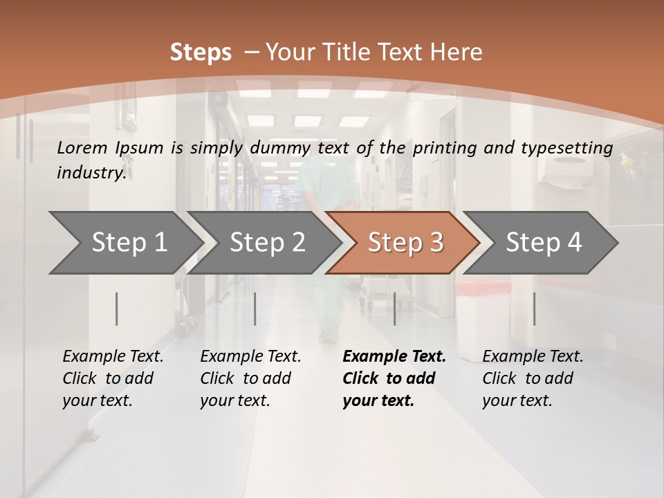 Clinic Corridor Male PowerPoint Template