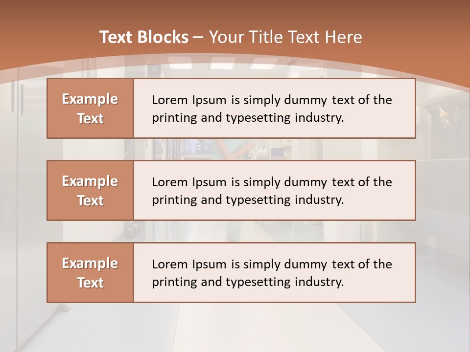 Clinic Corridor Male PowerPoint Template