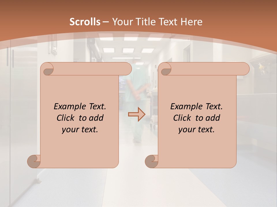 Clinic Corridor Male PowerPoint Template