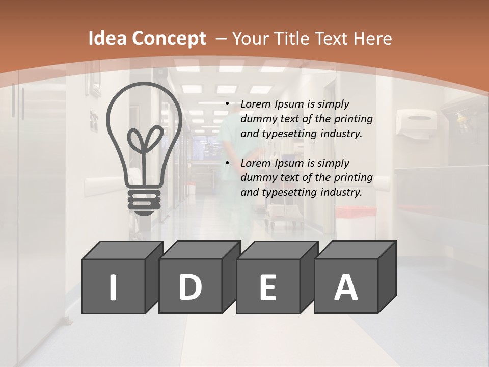 Clinic Corridor Male PowerPoint Template