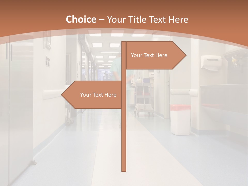 Clinic Corridor Male PowerPoint Template