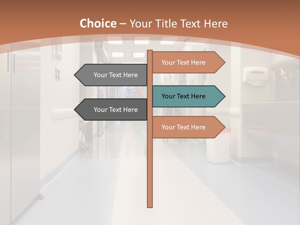 Clinic Corridor Male PowerPoint Template