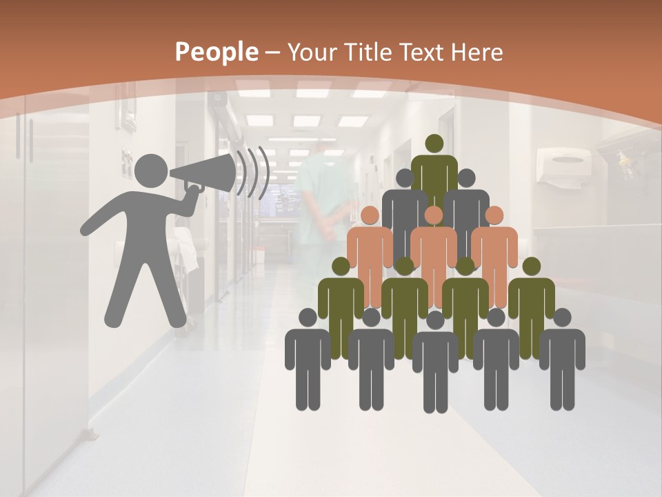 Clinic Corridor Male PowerPoint Template