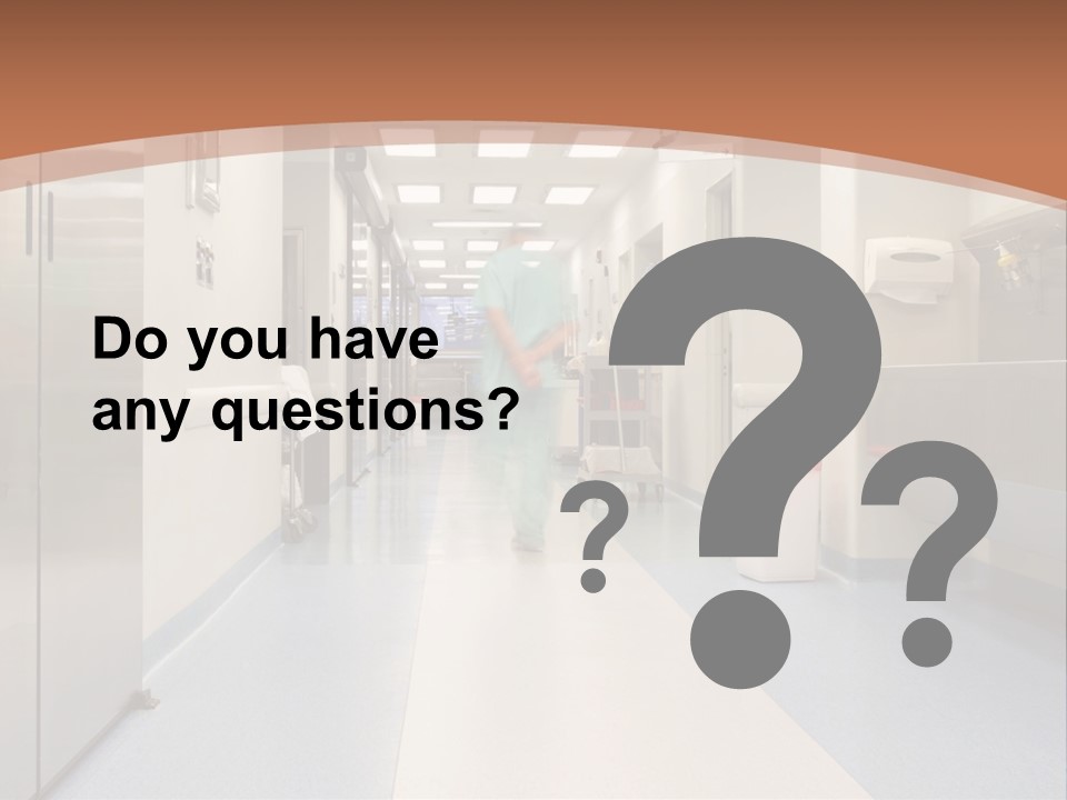 Clinic Corridor Male PowerPoint Template