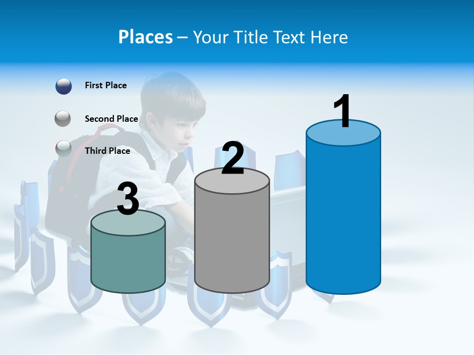 A Young Boy Sitting On The Ground Using A Laptop PowerPoint Template