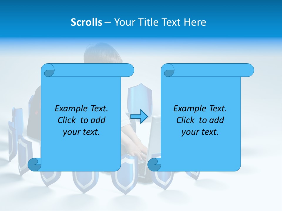 A Young Boy Sitting On The Ground Using A Laptop PowerPoint Template