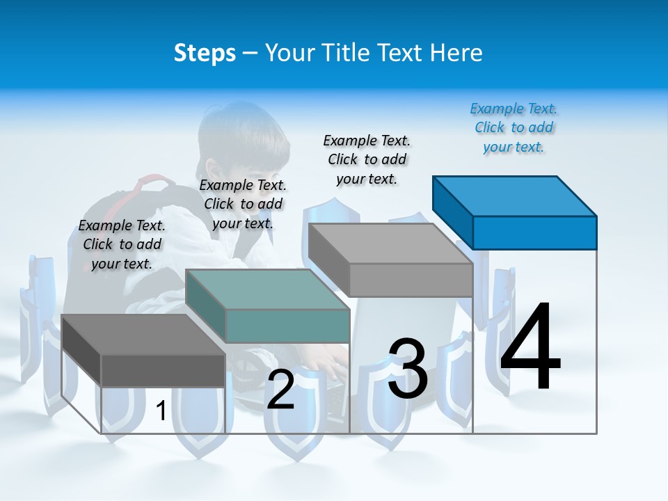 A Young Boy Sitting On The Ground Using A Laptop PowerPoint Template
