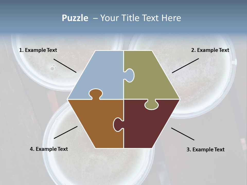 Three Cups Of Coffee Sitting On Top Of A Wooden Table PowerPoint Template