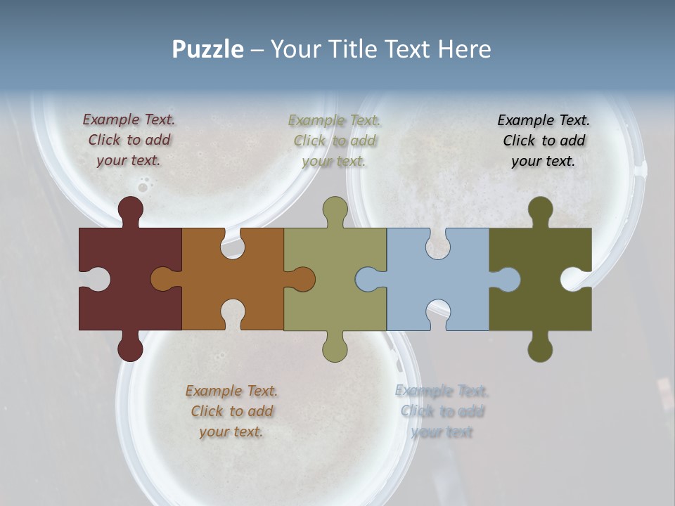 Three Cups Of Coffee Sitting On Top Of A Wooden Table PowerPoint Template