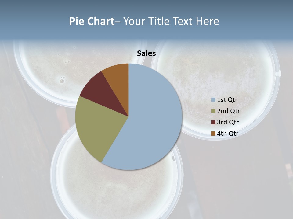 Three Cups Of Coffee Sitting On Top Of A Wooden Table PowerPoint Template