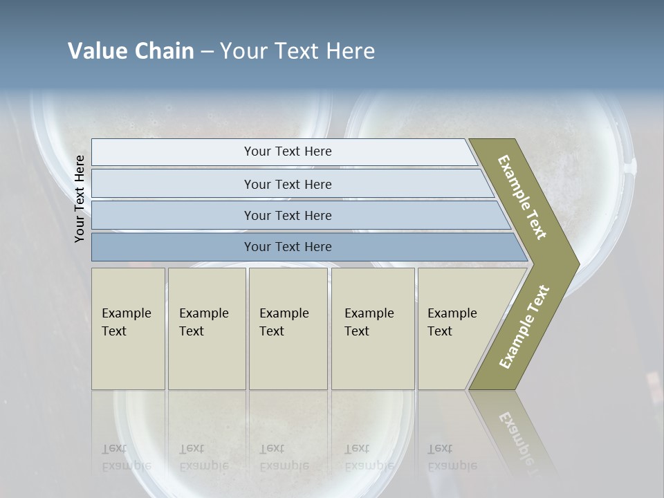 Three Cups Of Coffee Sitting On Top Of A Wooden Table PowerPoint Template