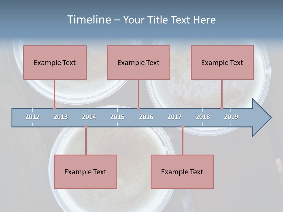 Three Cups Of Coffee Sitting On Top Of A Wooden Table PowerPoint Template