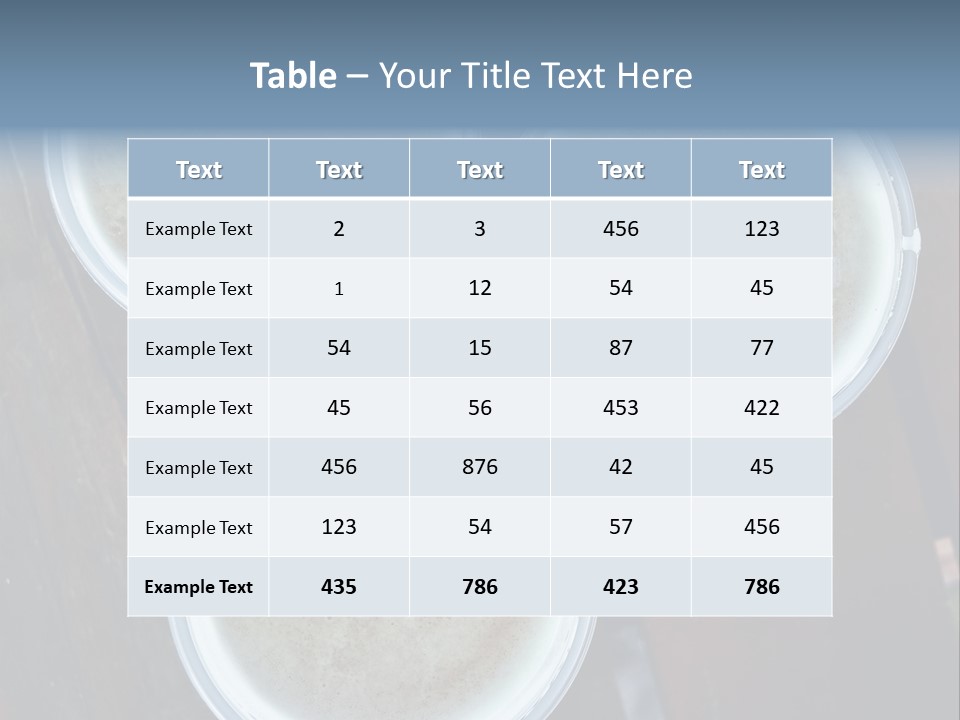 Three Cups Of Coffee Sitting On Top Of A Wooden Table PowerPoint Template