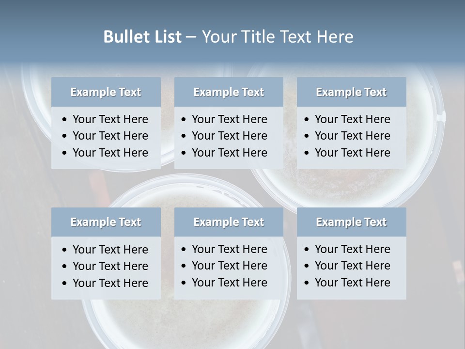 Three Cups Of Coffee Sitting On Top Of A Wooden Table PowerPoint Template