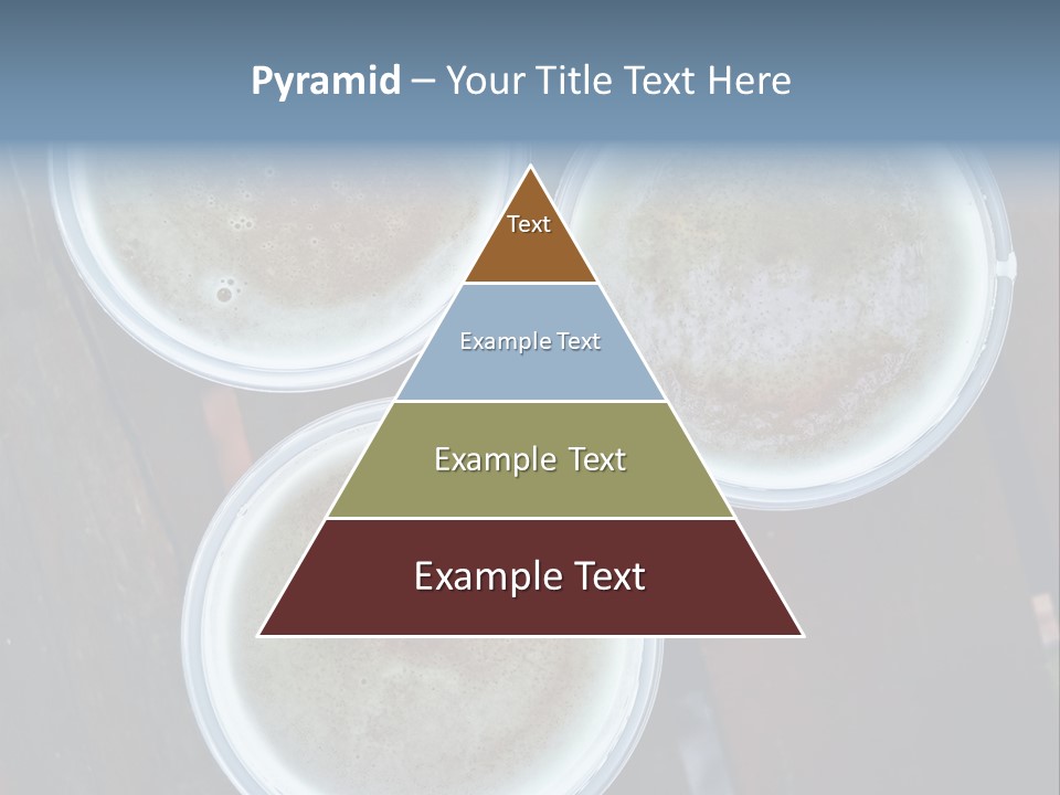 Three Cups Of Coffee Sitting On Top Of A Wooden Table PowerPoint Template