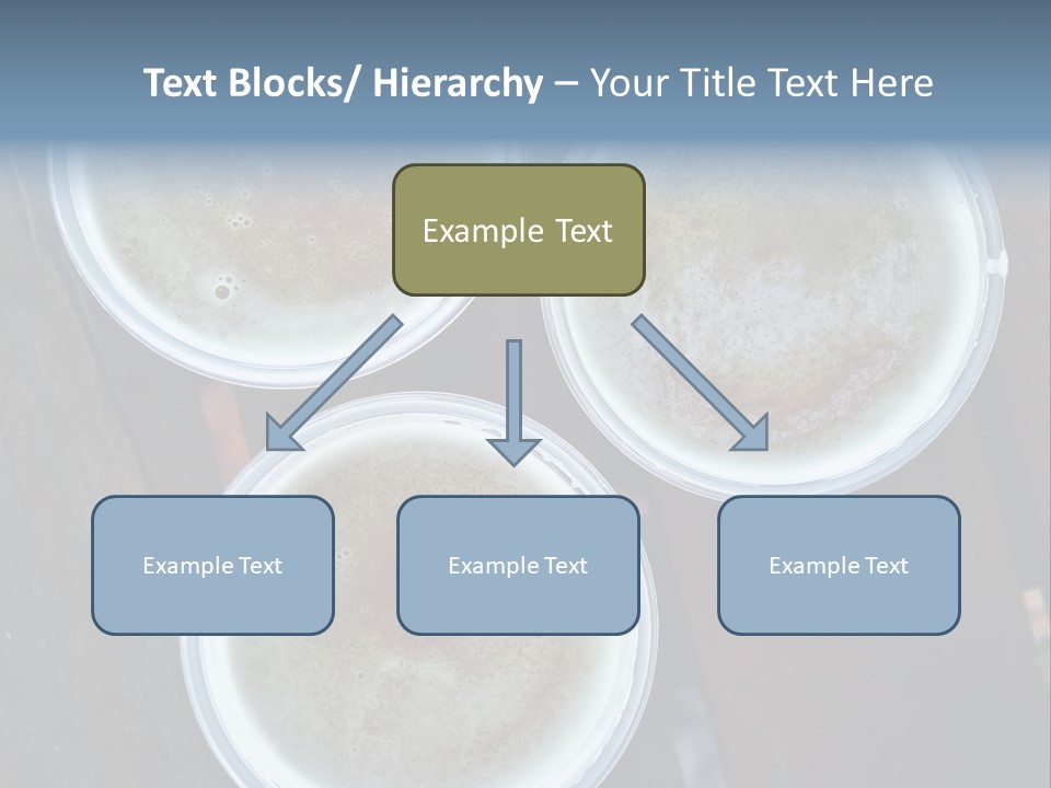 Three Cups Of Coffee Sitting On Top Of A Wooden Table PowerPoint Template