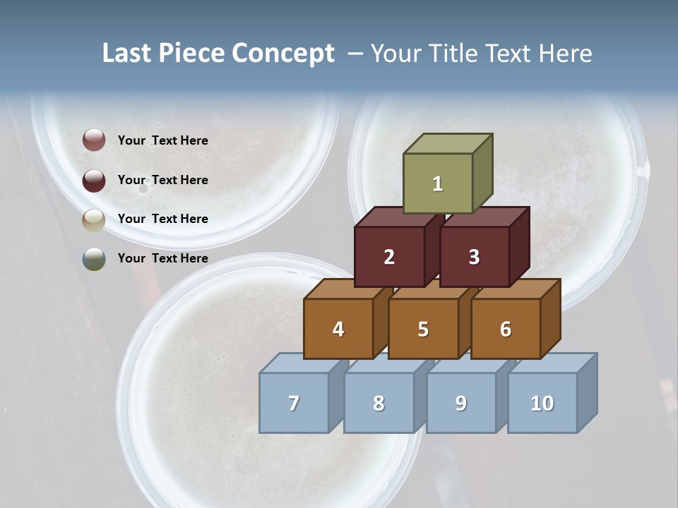 Three Cups Of Coffee Sitting On Top Of A Wooden Table PowerPoint Template