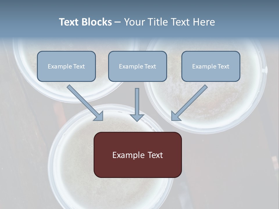 Three Cups Of Coffee Sitting On Top Of A Wooden Table PowerPoint Template
