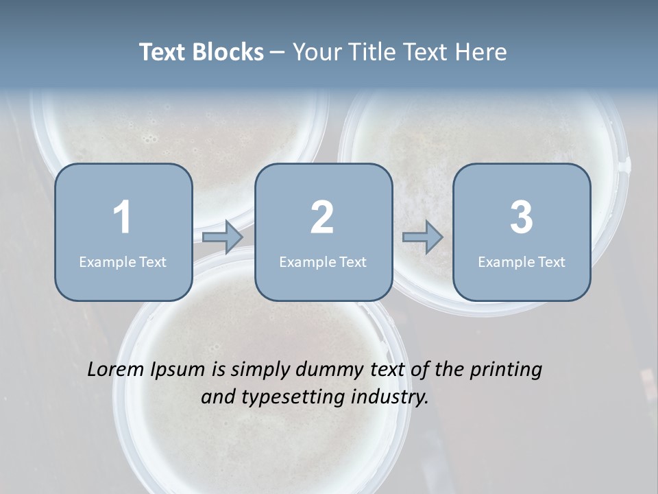 Three Cups Of Coffee Sitting On Top Of A Wooden Table PowerPoint Template