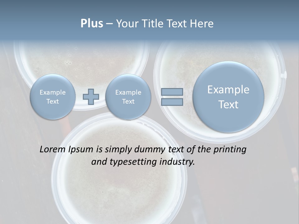 Three Cups Of Coffee Sitting On Top Of A Wooden Table PowerPoint Template