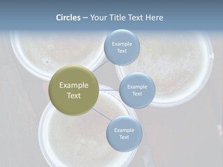 Three Cups Of Coffee Sitting On Top Of A Wooden Table PowerPoint Template