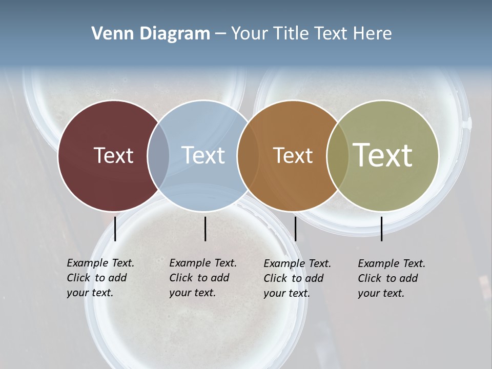Three Cups Of Coffee Sitting On Top Of A Wooden Table PowerPoint Template