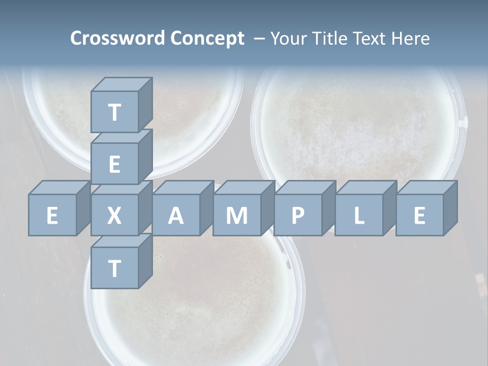Three Cups Of Coffee Sitting On Top Of A Wooden Table PowerPoint Template