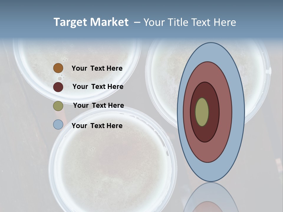 Three Cups Of Coffee Sitting On Top Of A Wooden Table PowerPoint Template