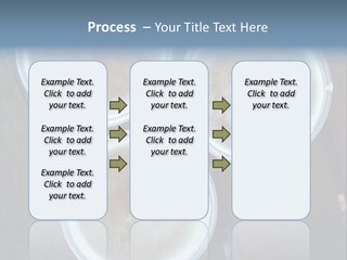 Three Cups Of Coffee Sitting On Top Of A Wooden Table PowerPoint Template