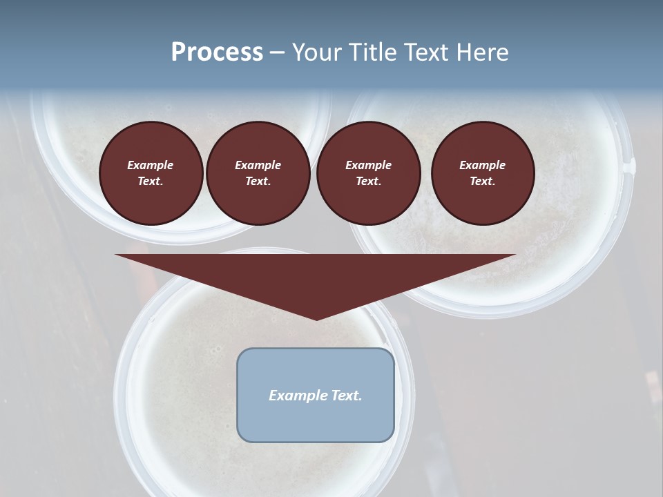 Three Cups Of Coffee Sitting On Top Of A Wooden Table PowerPoint Template
