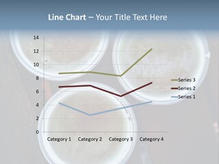 Three Cups Of Coffee Sitting On Top Of A Wooden Table PowerPoint Template