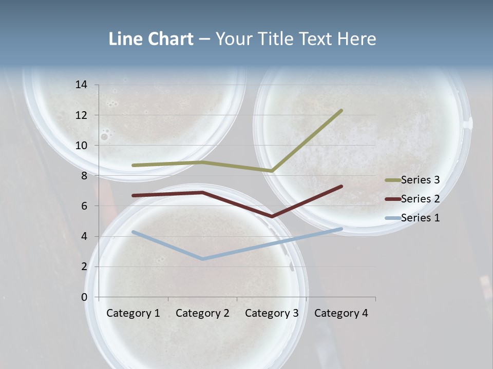Three Cups Of Coffee Sitting On Top Of A Wooden Table PowerPoint Template