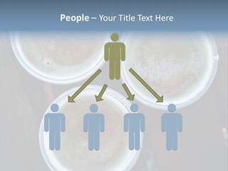 Three Cups Of Coffee Sitting On Top Of A Wooden Table PowerPoint Template