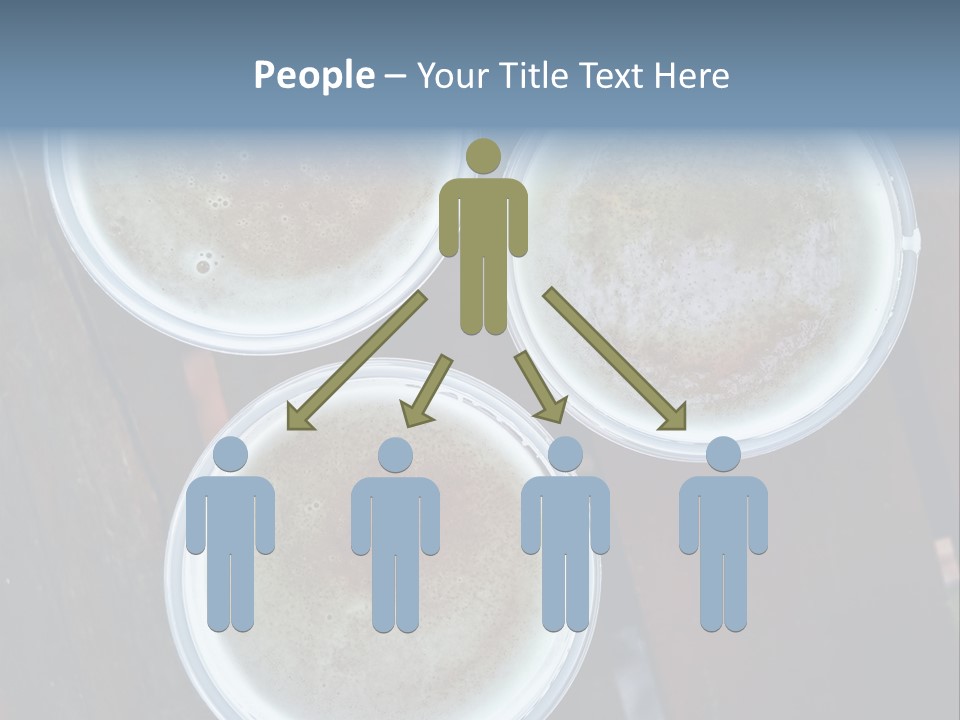 Three Cups Of Coffee Sitting On Top Of A Wooden Table PowerPoint Template