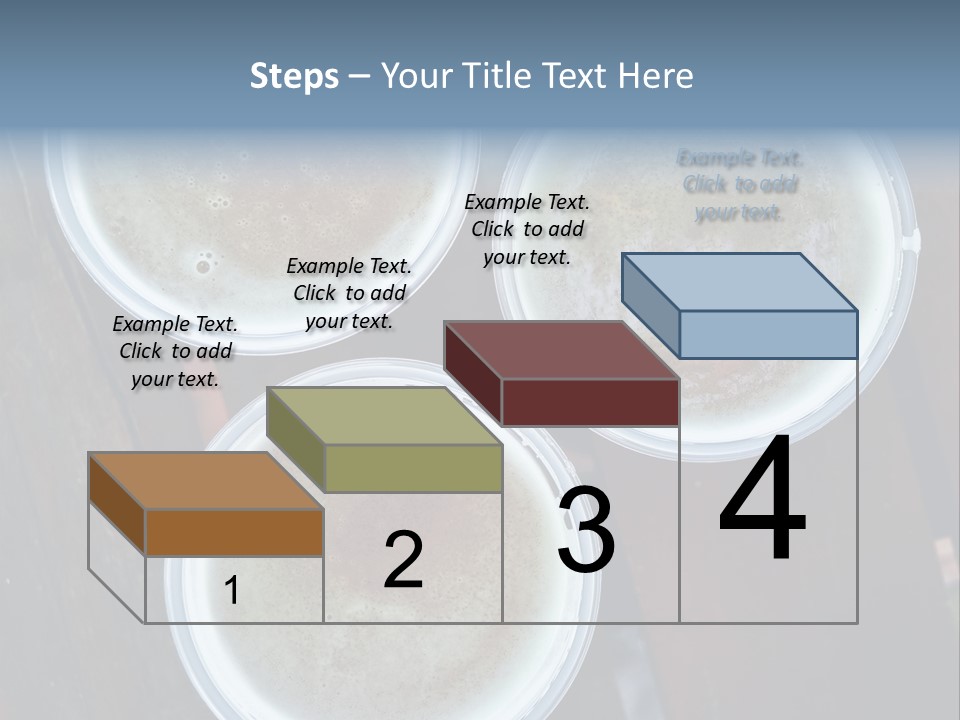 Three Cups Of Coffee Sitting On Top Of A Wooden Table PowerPoint Template