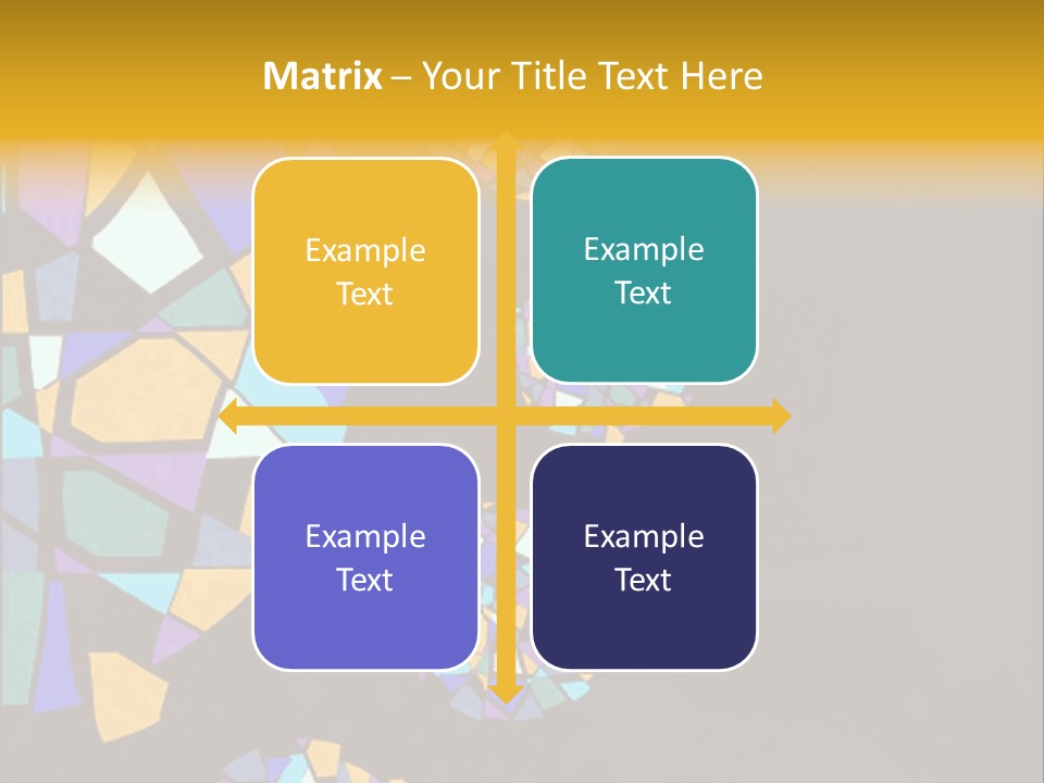 A Group Of Colorful Shapes On A Purple Background PowerPoint Template