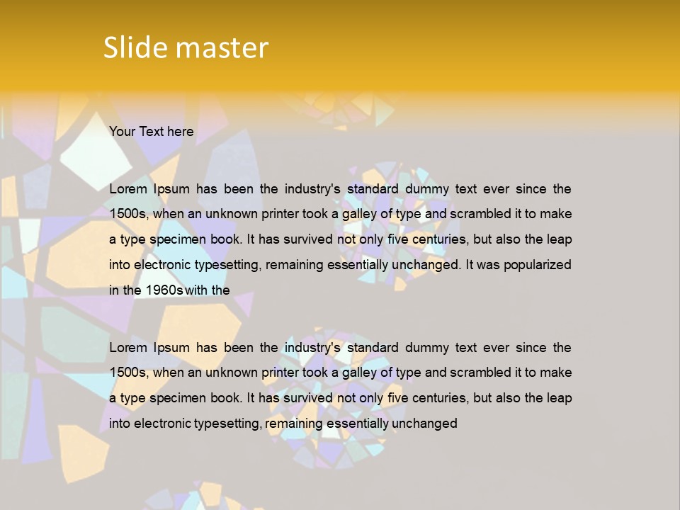 A Group Of Colorful Shapes On A Purple Background PowerPoint Template