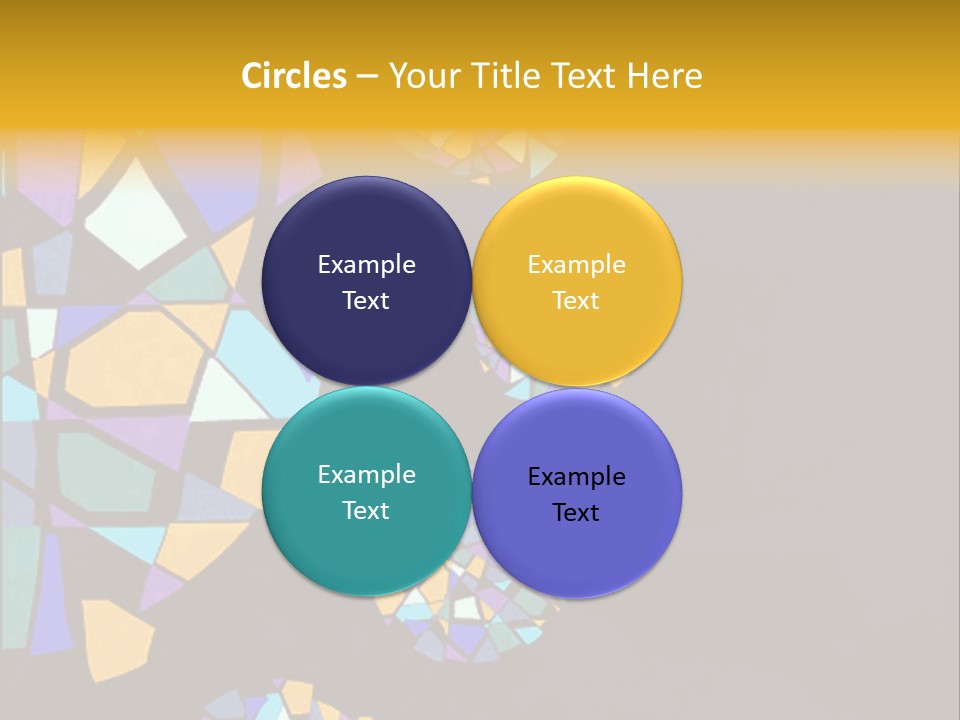 A Group Of Colorful Shapes On A Purple Background PowerPoint Template